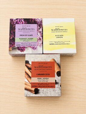 B&BW Wallflower Refills 2-Pack Bundle – 3 packs Lilacs, cinnamon, and Lemon NEW